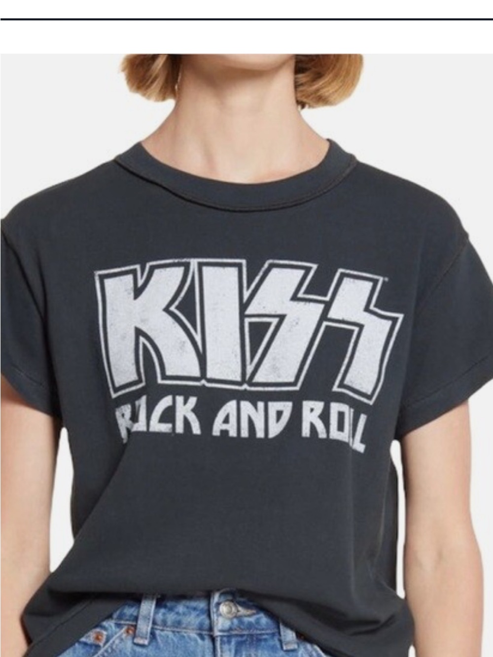 Daydreamer Black KISS Rock & Roll Graphic Tee